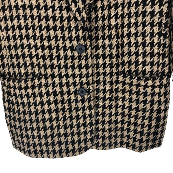 Vintage Liz Claiborne Wool Blend Blazer Jacket Chevron Like Print sz 12P Pockets - Picture 4 of 6